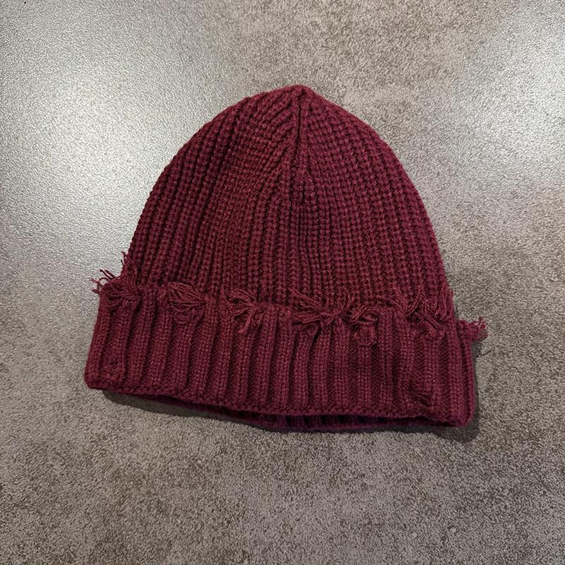 Knitted Color Solid Cap Winter Street Style Warm Beanie Hat For Casual Wear