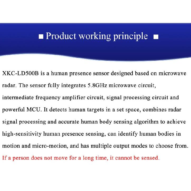 LD500B Microwave Radar Motion Sensor 10m Distance 360Degree IoT Human Presence Movement Detector Proximity Sensor
