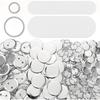 200 Sets Button Maker Supplies 58Mm/2.25 Inch Blank Buttons Pins Parts 32Mm/1.26 Inch Round-Metal Blank Badges-Parts