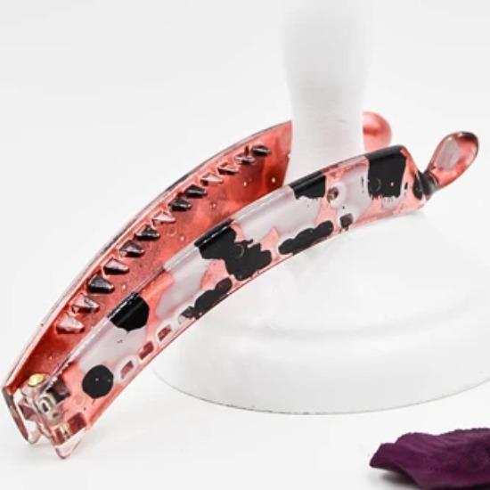 9cm Long Fashion Leopard Spots Banana Clips Barrettes Fashion Pony Hair Accessories for Women and Girls for Thin Hair