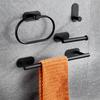 4/5Pcs Stainless Steel Bathroom Hardware Set Anticorrosion Towel Bar Roll Paper Stand  Home Kitchen
