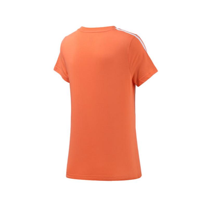 Adidas Round Neck Pullover Sports Casual Short Sleeve T-Shirt Women T-Shirts Orange EI0764