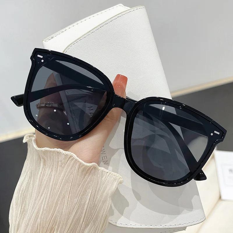 Anti Ultraviolet Sun Glasses For Men Women Eyewear Uv400 Sunglasses For Unisex Personality Trend Black Square Frame Glasses