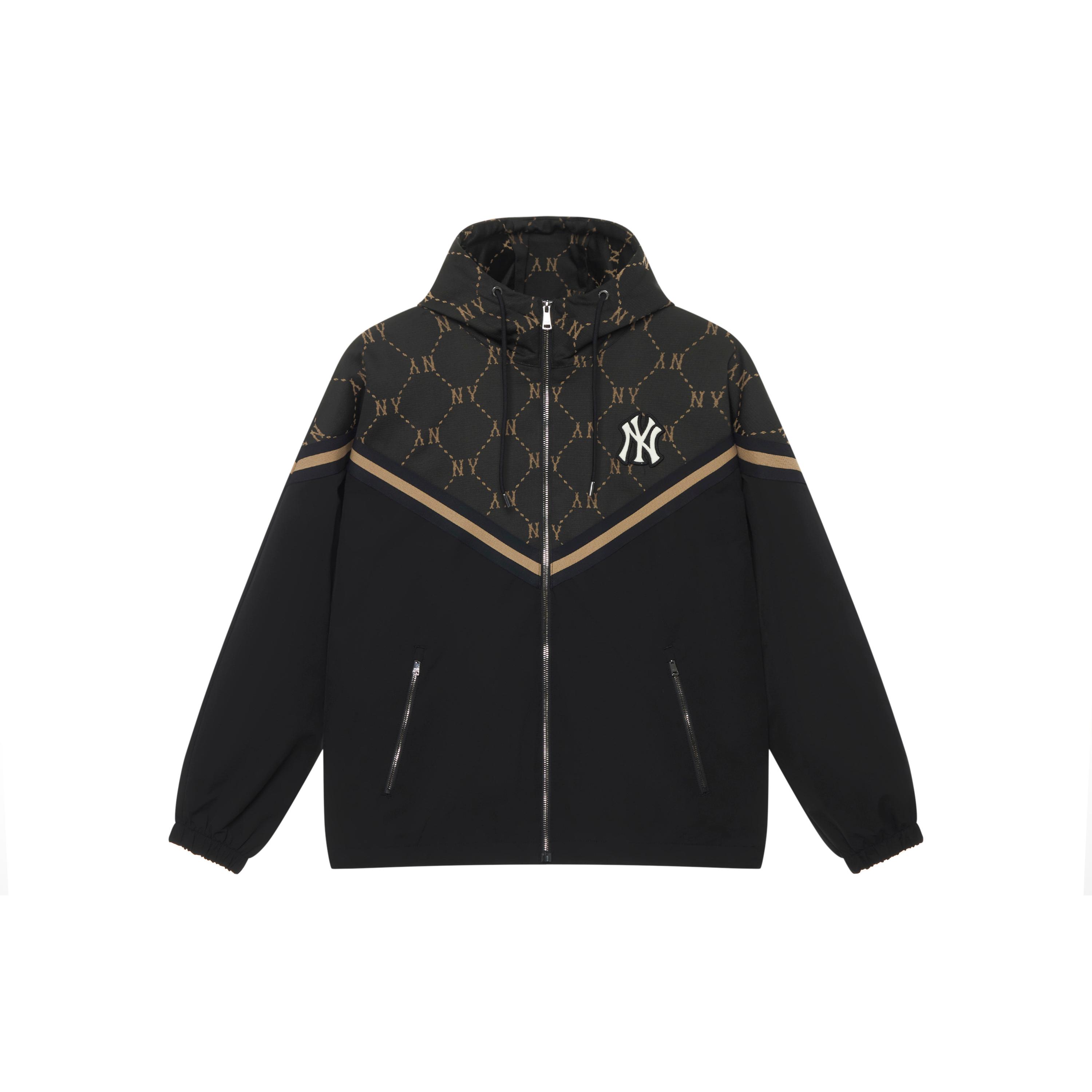 MLB MONOGRAM 24FW Windproof Jacket Unisex Black 3AWJM0144-50BKS S