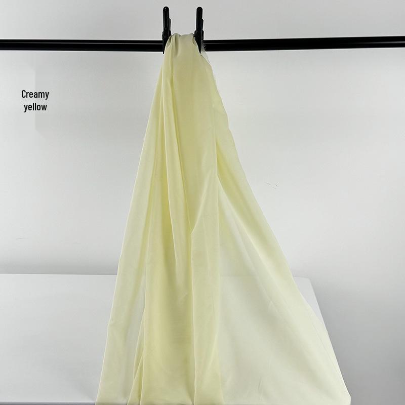 Yellow Chiffon Hanfu Fabric: Semi-Transparent Chinese Style Cloth for Innovative Decor