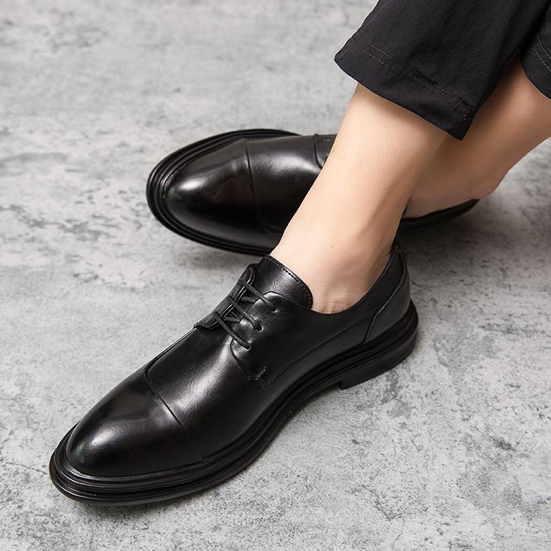 Men’s British Style Brogues Formal Business Leather Shoes Men Tuxedo Party Dress Shoes Plus Size