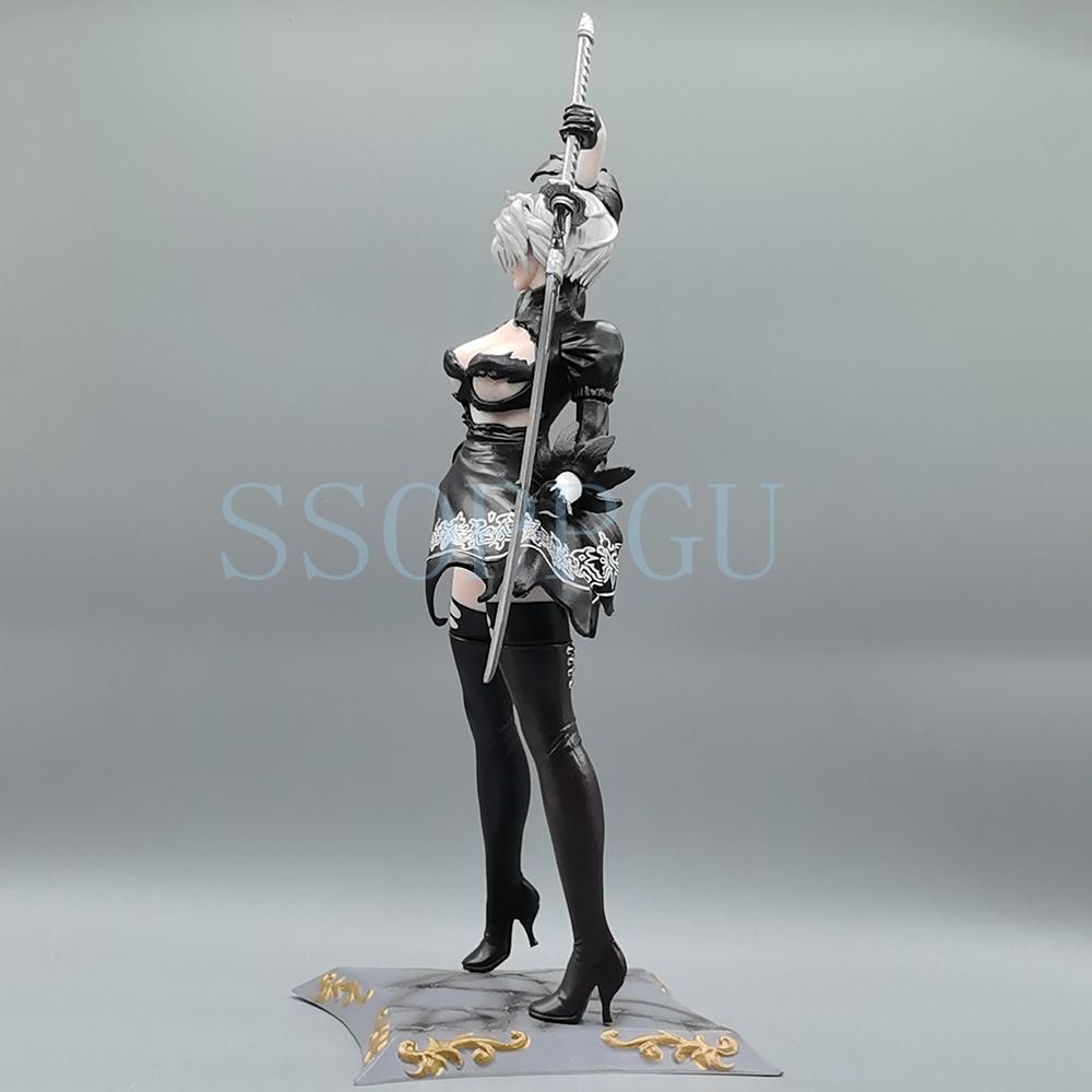 Heißes NieR: Automatenfigur Yorha No. 2 Typ B 2B 33cm Anime-Mädchen PVC Action-Modell Spielzeug GK Spiel Statue Sammlermodell für Erwachsene Puppe
