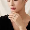 Sterling Moissanite Ring Women Geometric Design Hypoallergenic Fashion Jewelry