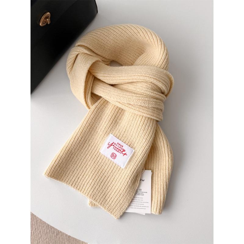 Australian Pure Wool Scarf Women's Autumn and Winter Atmosphere Versatile Warm Knitted Scarf