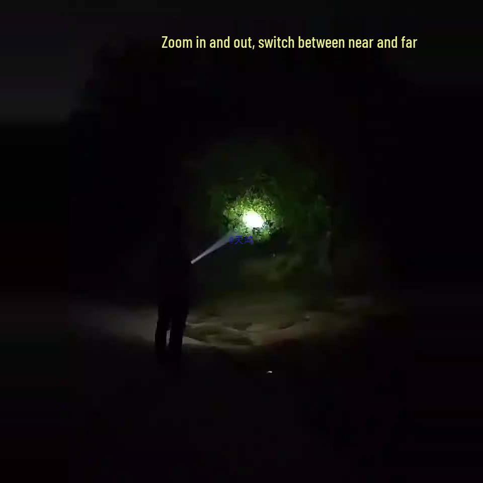 High-Powered Outdoor Flashlight with Telescopic Zoom & Multifunctional Emergency Light