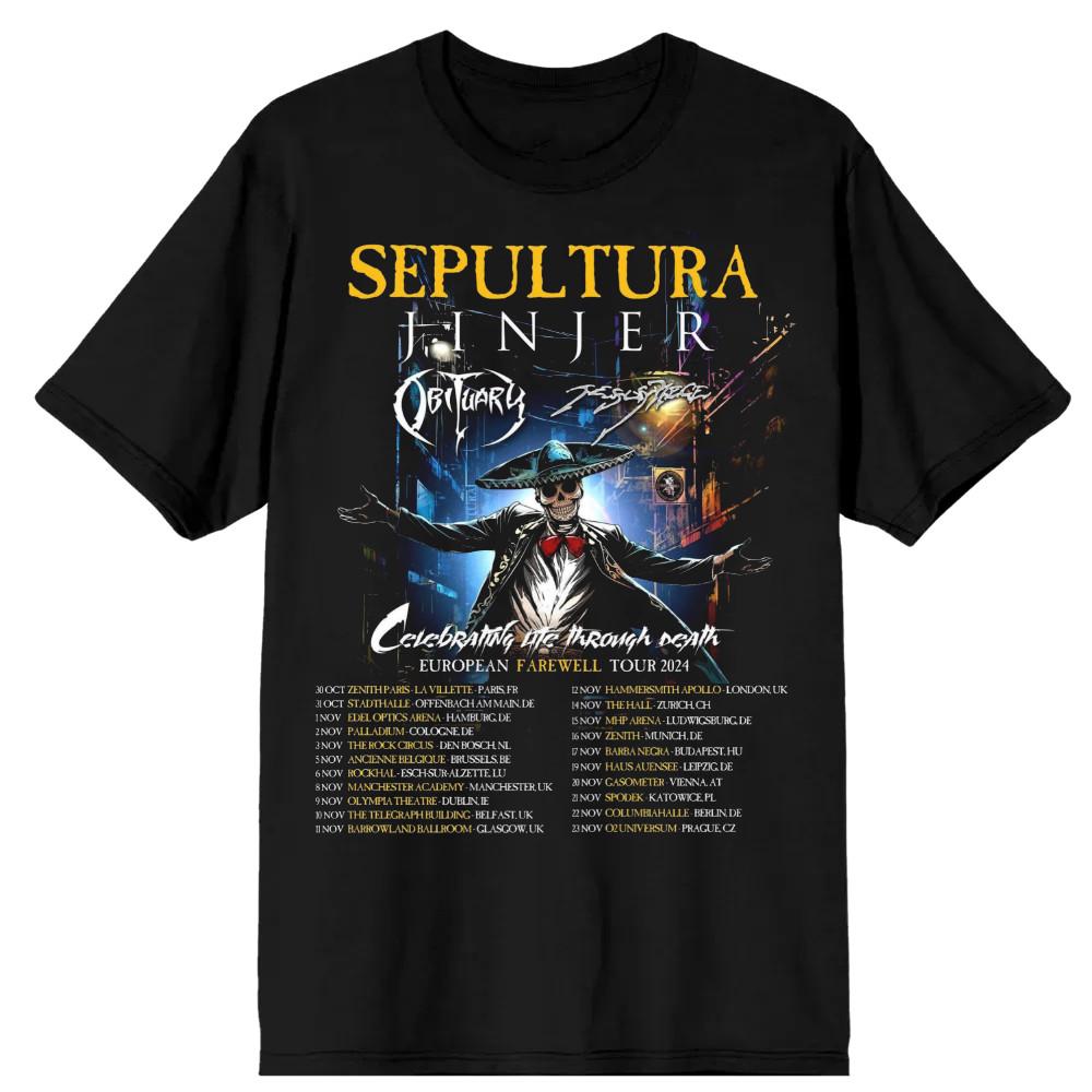 Rare Celebrating Life Through Death Sepultura Short Sleeve Tee Unisex VA161 XXXXL