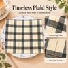 20pcs Plaid Paper Napkins 2-Ply 33x33cm