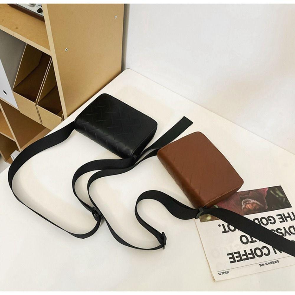 Solid Color Men's Crossbody Bag Harajuku Messenger Bag Portable Men's Shoulder Bag Male