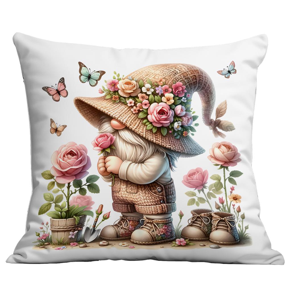 New Watercolor Spring Garden Elf Pillowcase Home Sofa Cushion Pillowcase