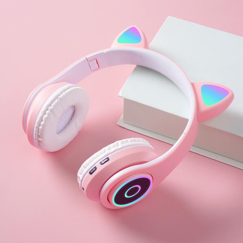 Cat Ear Luminous Wireless Bluetooth Headset B39A
