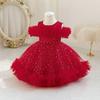 Mädchen Prinzessin Hochzeitskleid 1-5 Jahre Baby Mädchen Mesh Baumwolle Geburtstagsparty Kleider Kinder Mädchen Kleid Kinder Ballkleid Kostüm