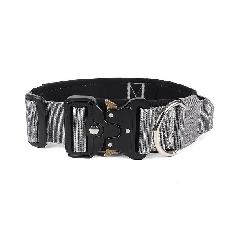 Adjustable Tactical Dog Collar Suitable For Medium Large Dogs Walking Training Collar Labrador Husky French Bulldog Collars Dog Supplies Decor