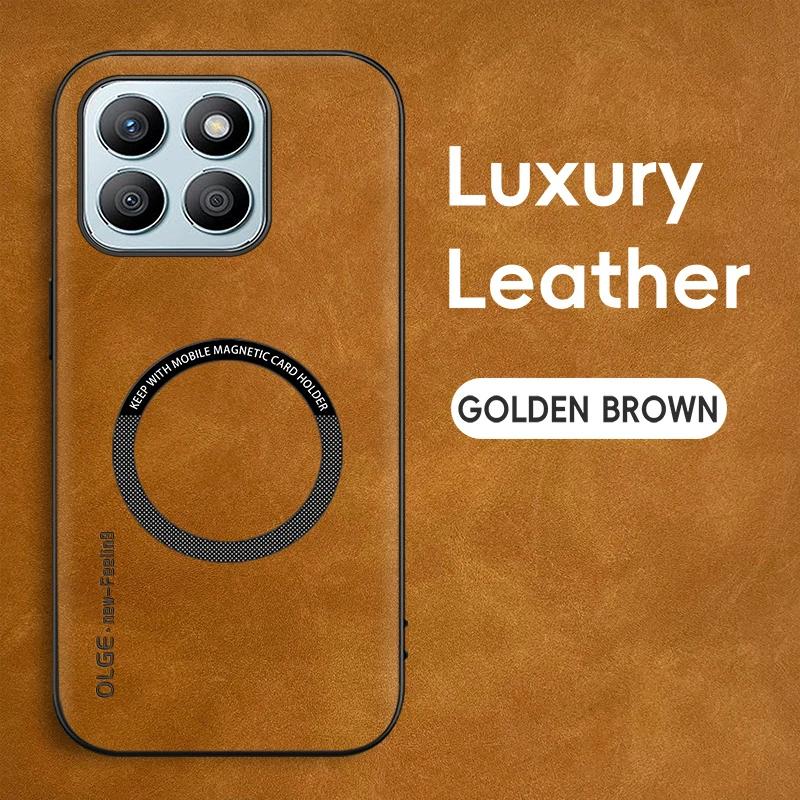 

Для Honor X8B Чехол из тонкой овчины с магнитным TPU мягким краем, противоударный, против отпечатков пальцев For Honor X8B 5G