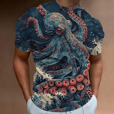 Velikosti XXS-6XL Vtipná trička s designem chobotnice Grafické Streetwear Trička s krátkým rukávem Topy Letní Oversize tričko Pánské oblečení