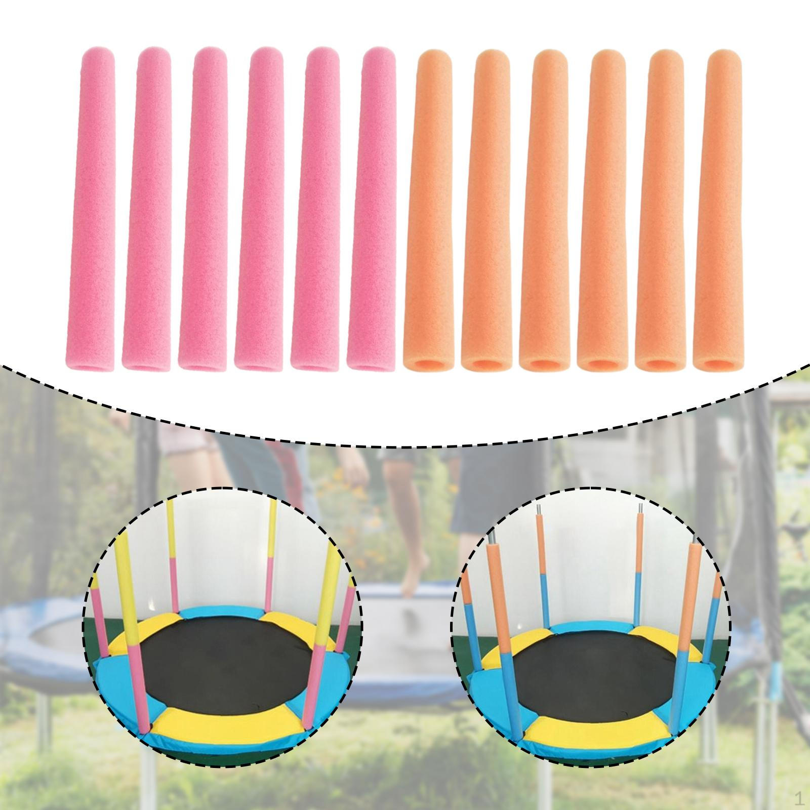 

12 Поролоновых чехлов для стоек батута, защита, набивка, аксессуары. Pink Orange