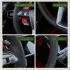 Custom Car Steering Wheel Braid Cover Hand Sewn Leather For Volkswagen VW Golf 6 GTI MK6 Polo GTI Scirocco R Car Accessories