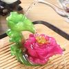 Zhaocai-Color Changing Lotus Tea Pets, Resin Small Ornament, Creative Mini Kung Fu Tea Set Accessories, Boutique Decoration, 1Pc