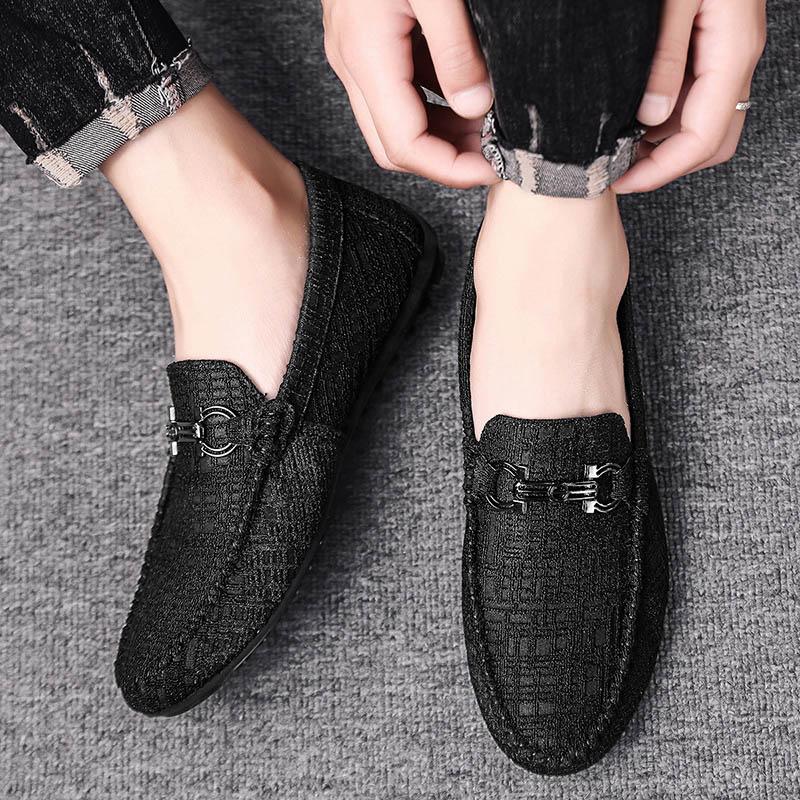 Mode Sommer Herren Einzelne Schuhe 2025 Neu Hohe Qualität Flache Sohle Gehen Bequem Fahren Weiche Sohle Luxus Mode Freizeitschuhe
