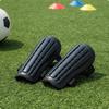 Soccer Shin Guards Hard Shell Molded Ventilated Leg Protection for Football Black M