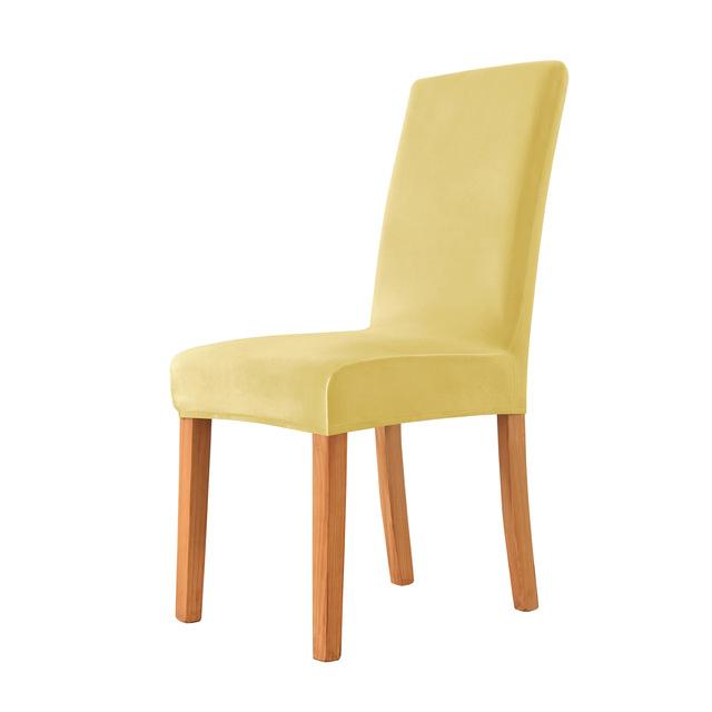 Velvet Fabric Chair Cover For Dining Space Wedding Occasion Hotel Banquet Soft &Comfortable Spandex Stretch Chair Covers Home Decorative Seat