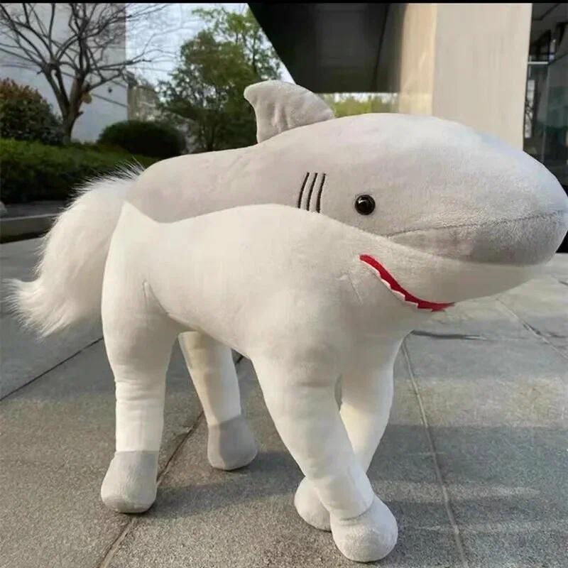 GDzaccly Shark Horse Plush Toy,50cm