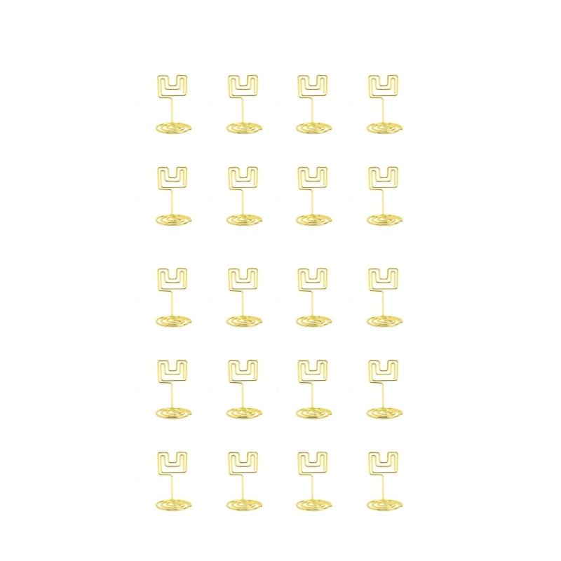 

20Pcs Iron Wire Metal Note Memo Organiser Place Card Stand Photo Display Stand For Table Decoration Festival Celebration 1
