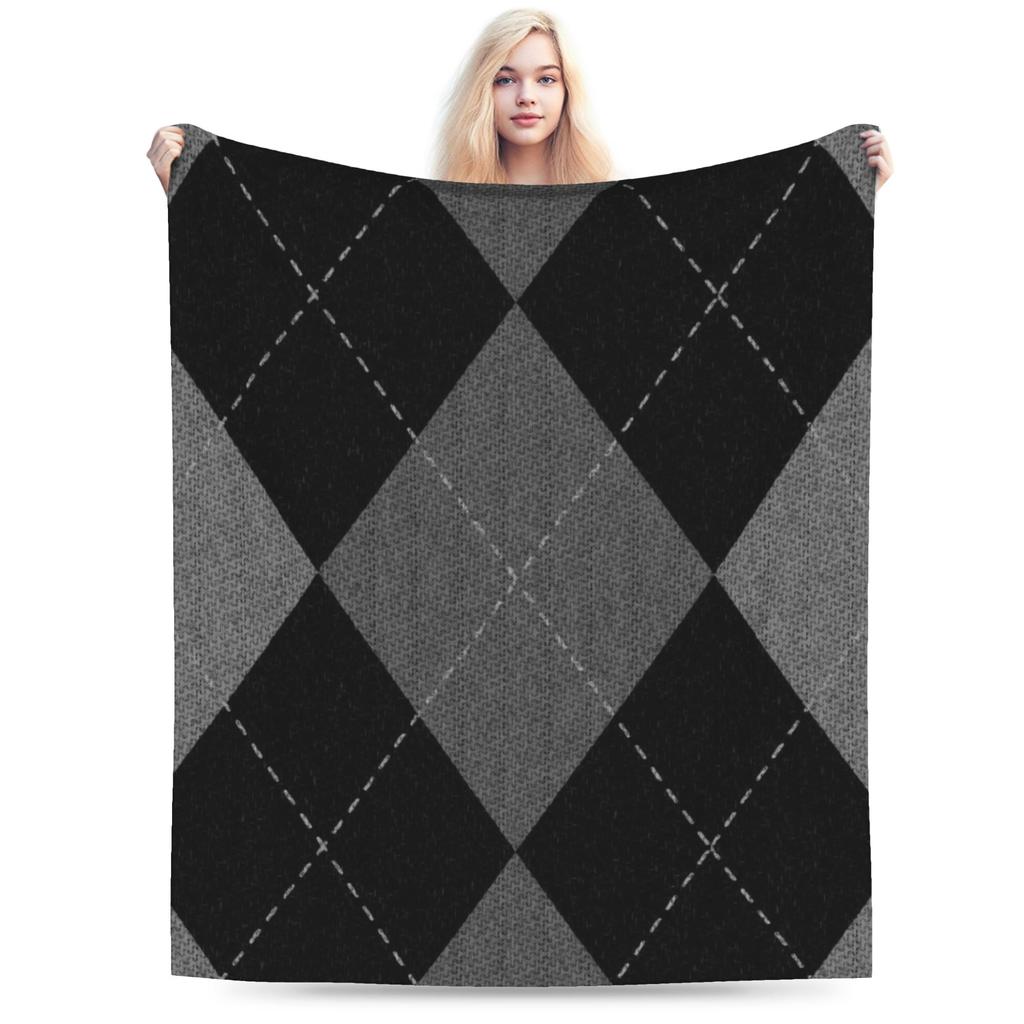 Soft Blanket Girls Boys Picnic Yellow Tartan Throw Blanket  Flannel Bedspread For Home Decor Novelty Sofa Bed Cover