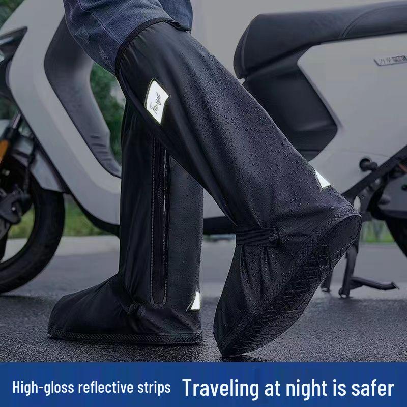 Wasserdichte Rutschfeste Hohe Überschuhe: Regensicher, Sanddicht, Schneesicher, Verschleißfest für Herren & Damen Radfahren