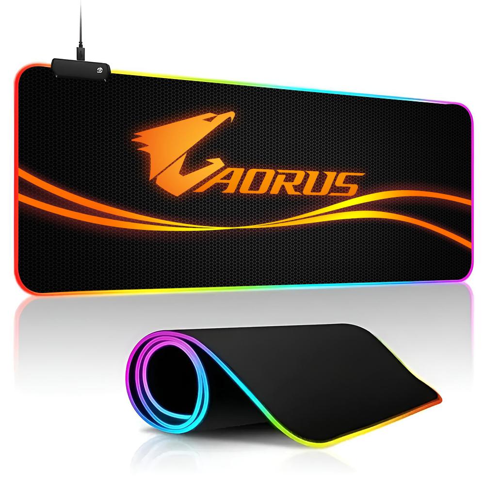 

Aorus Mouse Pad RGB Computer Mouse Mat Gamer Keyboard Pads 900x400 XXL LED Game Large Locking Edge Mousepad RGB600x300x3mm