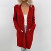 IHUASU Autumn and Winter Fashion Women's Outer Cardigan Jumper Women Fashion Long Single-breasted Casual Cardigan Jacket