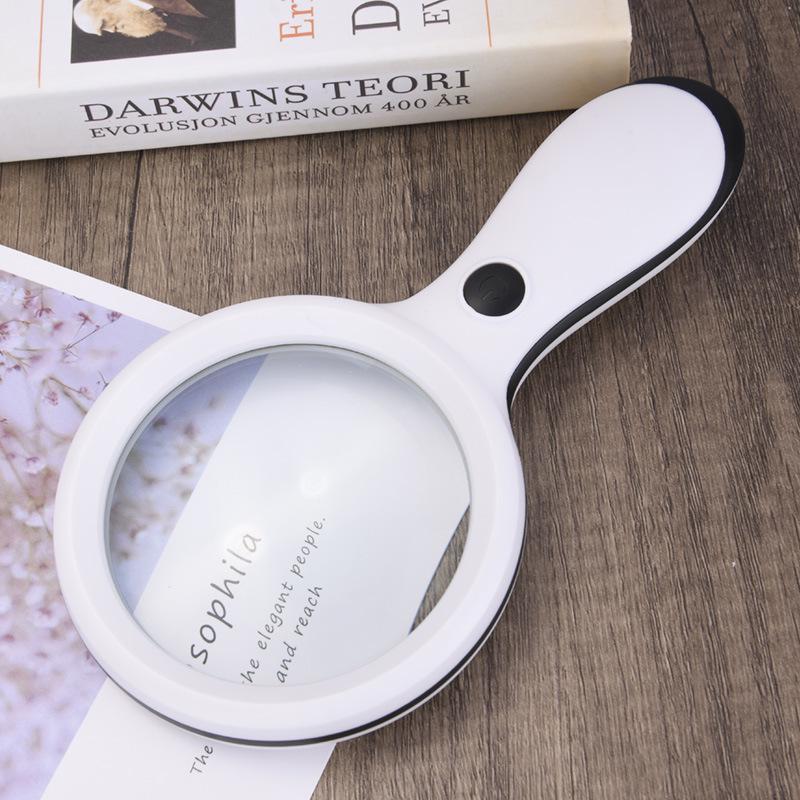 Large Handheld Reading Magnifier: High-Def, High Magnification for Elderly & Children Reading Newspapers