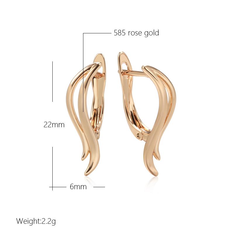 Neue Hohl Glänzende Blatt Kleine Ungewöhnliche Ohrringe Damen Roségold Farbe Hängende Ohrringe Süß Täglich Einzigartig Modeschmuck