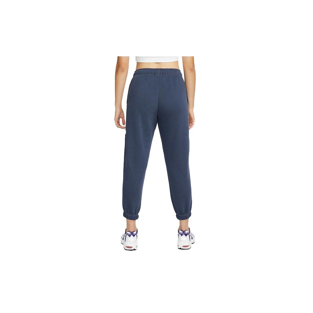 Nike Logo Symmetrical Vintage Cuffed Loose Fit Spliced Knitted Sports Pants Women pants Dark-Blue DD5583-437