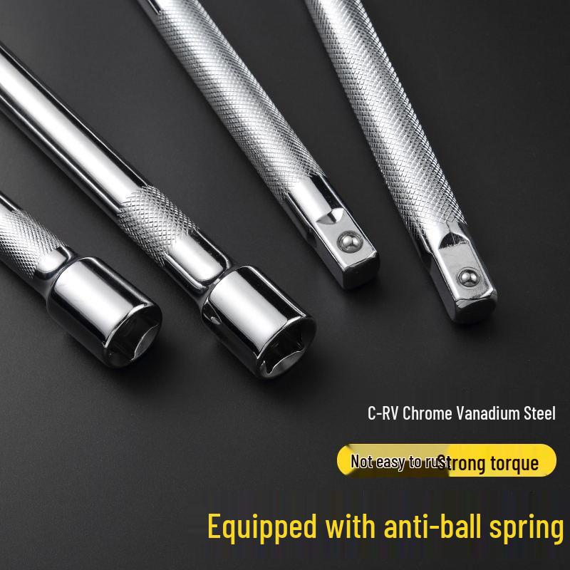 1/2'' Non-Deforming Large L-Shaped Ratchet Wrench & Short Power Extension Bar