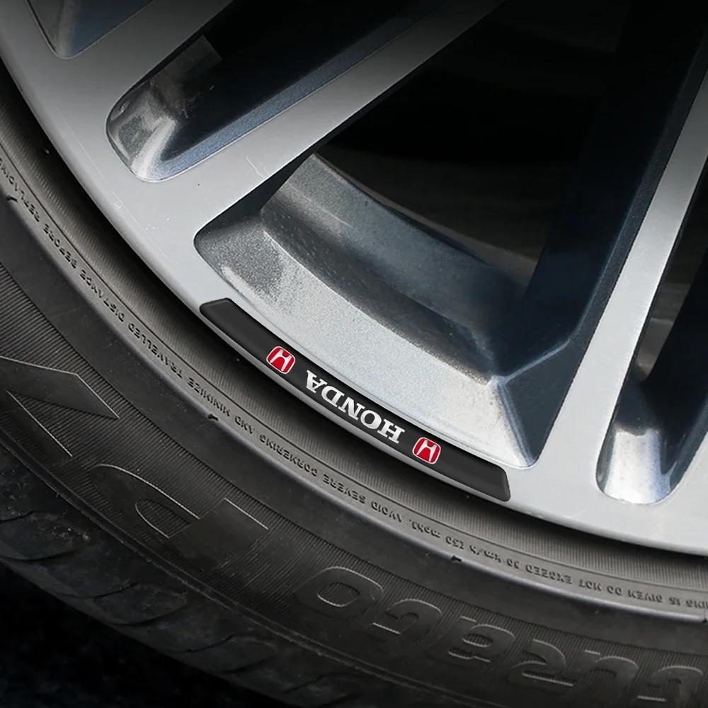 Car Hot FIT 4Pcs Car Wheel Hub Aluminium Alloy Decoration Stickers For Honda Civci CRV Accord Mugen Prelude FIT City CRZ CRX Ja