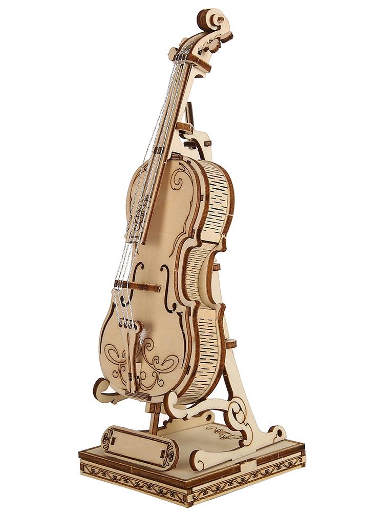 Violin 3D Wooden Puzzle, Scale Model,DIY Model Kit, Handcraft Gift,Home Decoration,Mechanical Model Kit, Building Toy