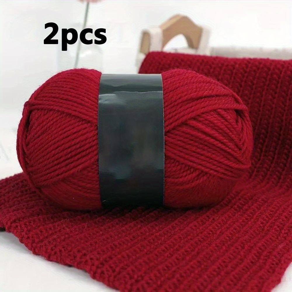 2pcsYarn for Hand Knitting Medium Thickness (3mm) Soft and Bulky Yarn Yarn Crocheting Knitting for Scarves Hats Shawls Cardigans and Gloves