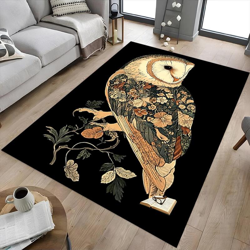 1pc owl floral Carpet Anti Slip Polyester Floor Mat for office.Bedroom