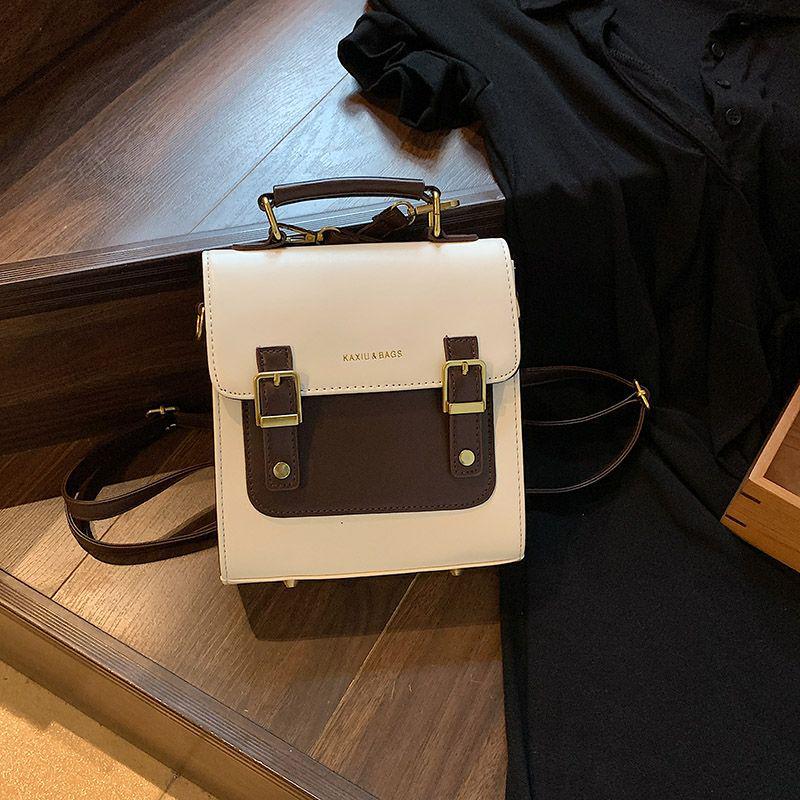 

2023 Women s Versatile Color Block Mini Backpack - Trendy, Large Capacity Travel Shoulder Bag Standard