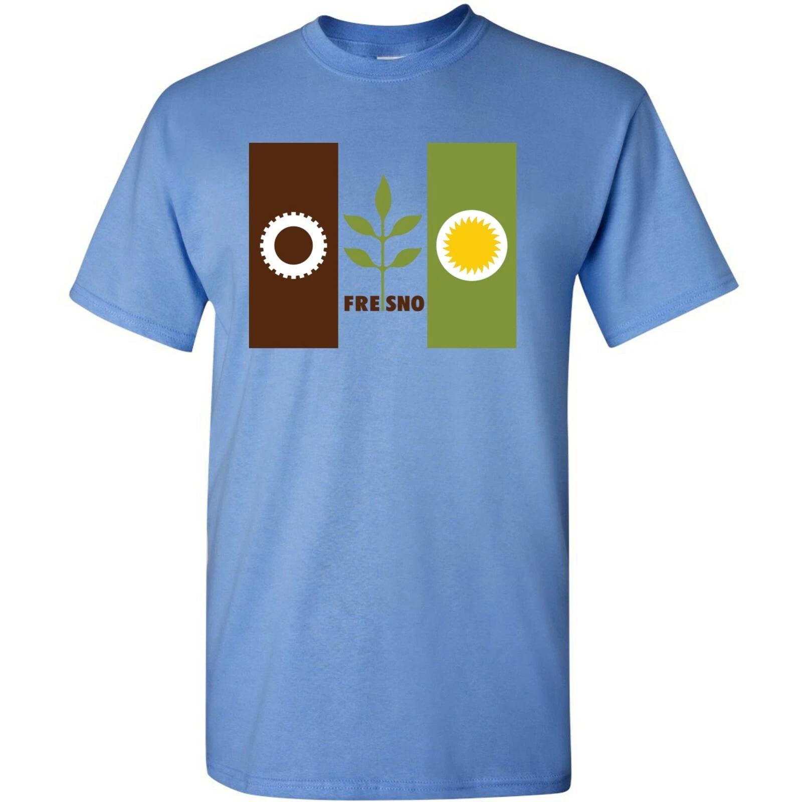

Fresno US City Flag Basic Cotton T-Shirt - Carolina Blue 4XL