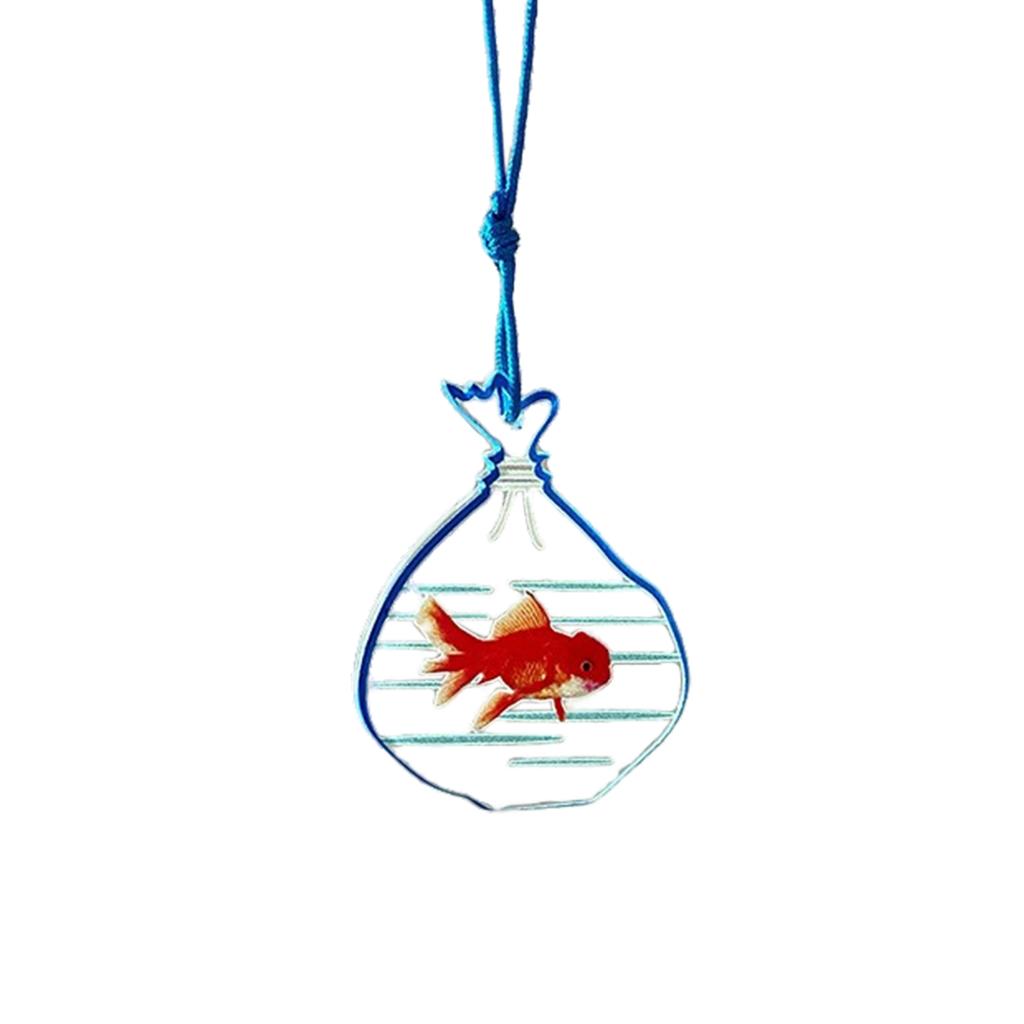 Acrylic Pocket Fish Hanging Ornament Keychain Pendant Handbag Purse Backpack Charm for Gift Giving or Decorative Accent