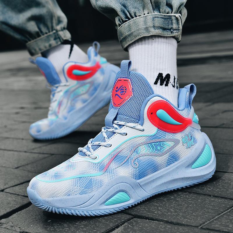 Neue Basketballschuhe Stiefel Schüler Sportschuh Laufschuh Junge Mittelschüler Echter Kampf Zementboden Sneaker Herren