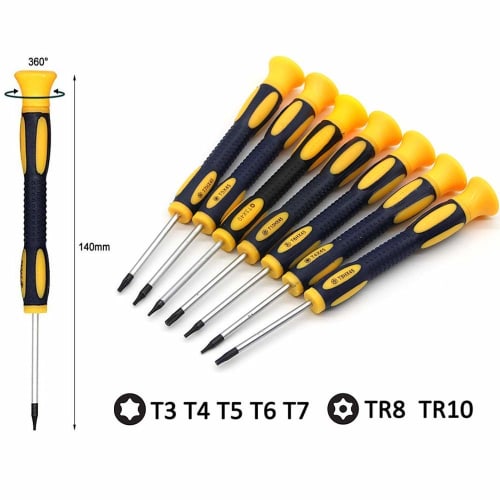 Newseego Torx Screwdriver Set T3 T4 T5 T6 T7 T8 T10 Precision Hex Lobe Wrench Set Compatible with Tamper-proof Screws Star-shaped Special Screwdriver