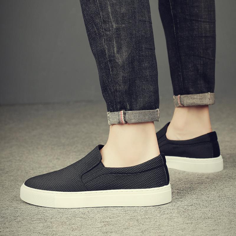 Extra large size men's shoes new canvas shoes men's old Beijing cloth shoes casual one-pedal lazy shoes men's trendy shoes