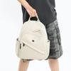 Solid Color Nylon Backpack Women's Travel Backpack Student Schoolbag